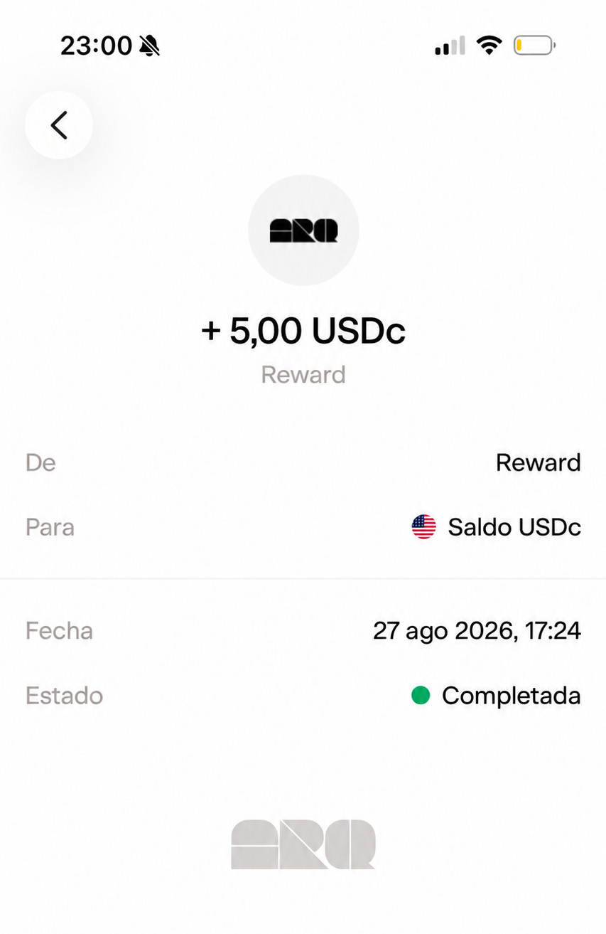 Reward de 5 USD de ARQ